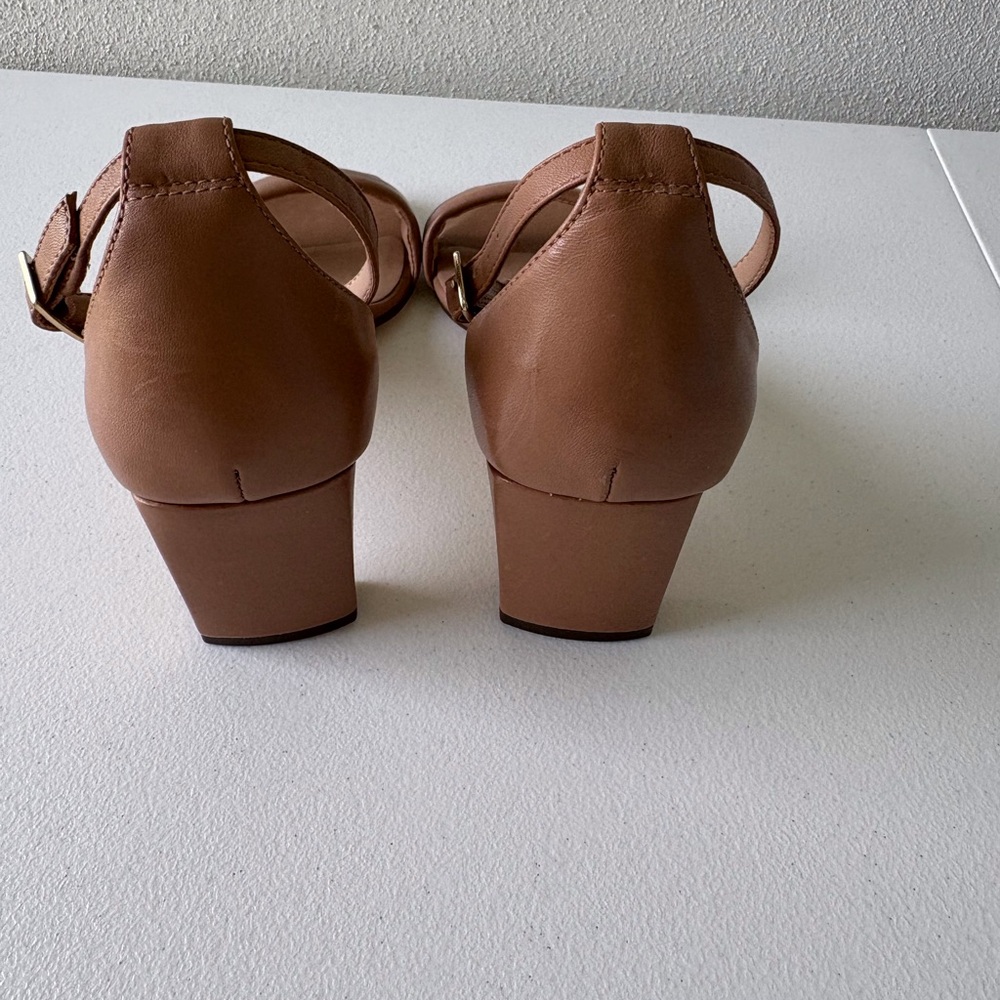 Naturalizer 27 Edit Iriss Ankle Strap Nude Dress Sandal Size 7.5W Leather Upper - Picture 5 of 10